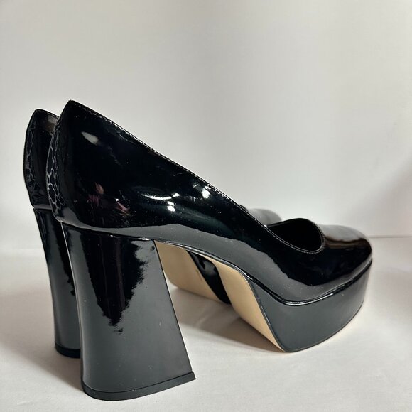 NWOT | s8.5 LuLus | Black | Patent Leather Platform Mary Janes - Picture 4 of 6